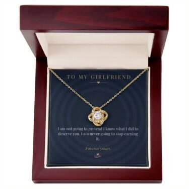 Love Knot Necklace — "To My Girlfriend" Message Card